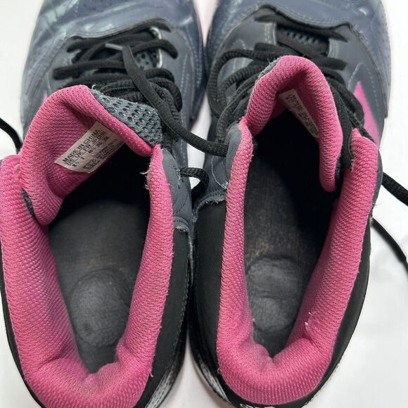 ADIDAS ART Womens Size 8.5 Gray Pink Black Mid Top Athletic Sneakers Shoes - Picture 10 of 14